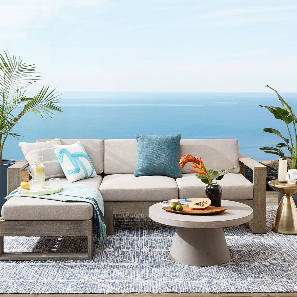 Pedestal Outdoor Coffee Table West Elm UK